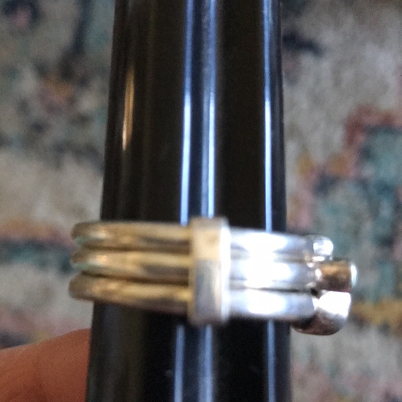 Three tiered BoHo ornate ring Sundance style size 10 Boho, mod, coastal - Picture 7 of 7